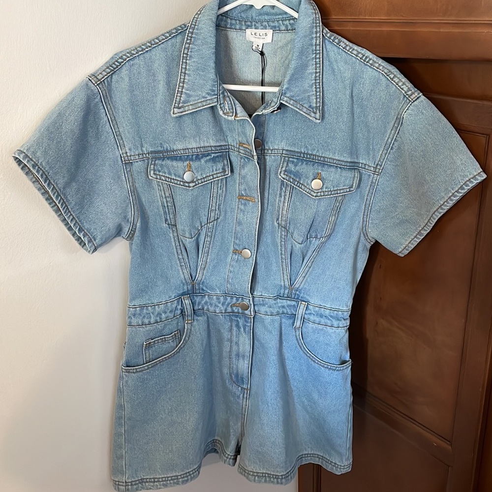 Denim romper